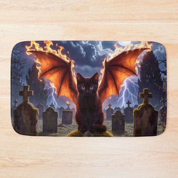 Item preview, Dragon Kitten in a Graveyard designed and sold by Lava Tigers Art.