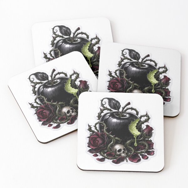 Item preview, Gothic Dark Fairy Tale Poisoned Apple Thorn Vine Dripping Villain Era Emblem designed and sold by StickyGuys.