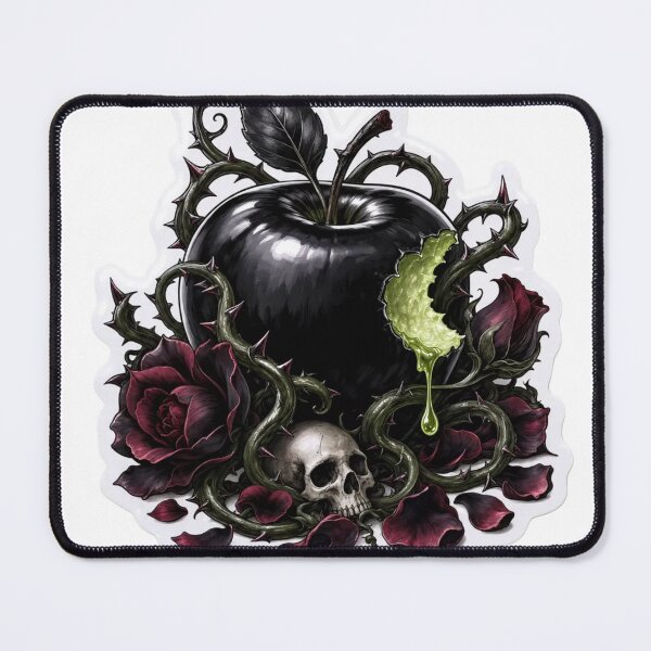 Item preview, Gothic Dark Fairy Tale Poisoned Apple Thorn Vine Dripping Villain Era Emblem designed and sold by StickyGuys.