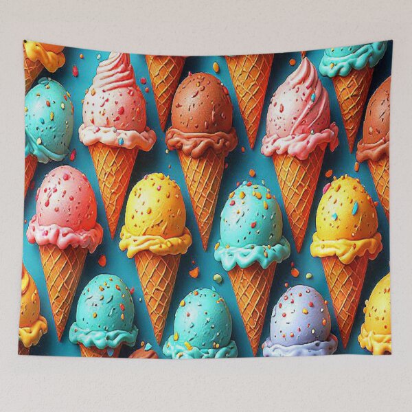 Item preview, Summer Cool Food Sweet Ice cream cone Pattern. designed and sold by Giulivo Store Graphic.