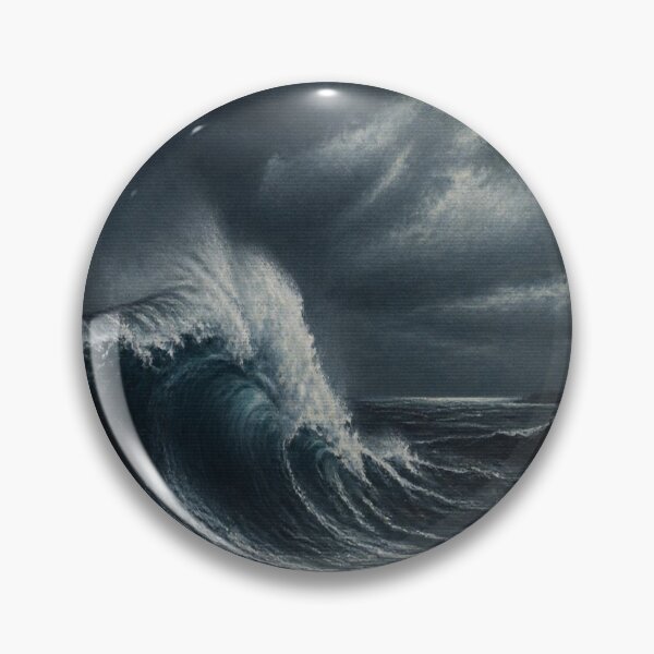 Item preview, Póster fotográfico cinematográfico de olas oceánicas tormentosas y mar agitado designed and sold by Gameshalah's Designs Hub.