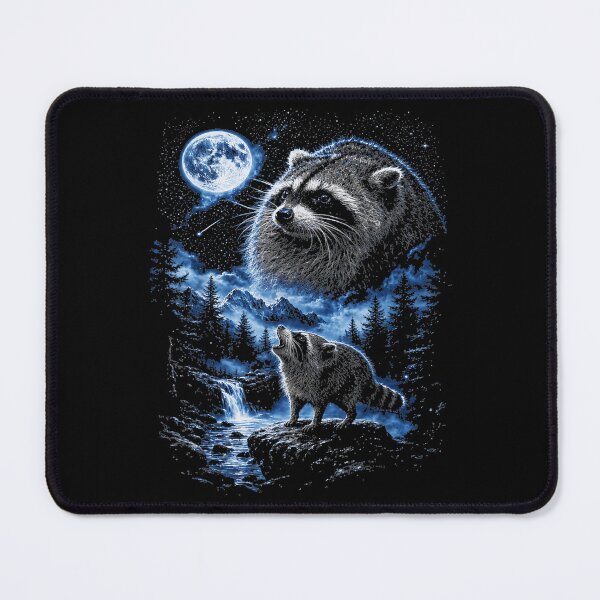 Item preview, Raccoon Moon Night Forest Wildlife Nature Lover designed and sold by Hugosploosh.
