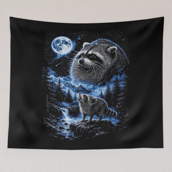 Item preview, Raccoon Moon Night Forest Wildlife Nature Lover designed and sold by Hugosploosh.