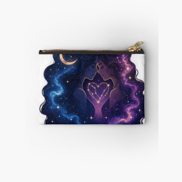 Item preview, Celestial Cosmic Sapphic Lovers Galaxy Hair Constellation Heart Lesbian Romance Emblem designed and sold by StickyGuys.