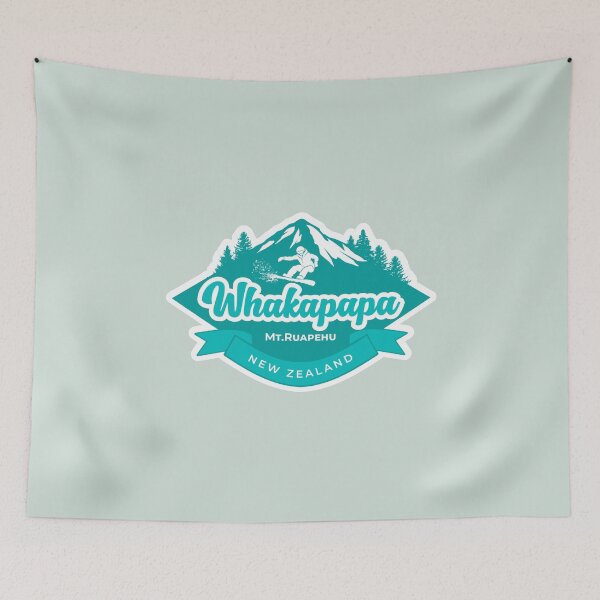 Item preview, Whakapapa Ski field in Green designed and sold by MY NEW ZEALAND.