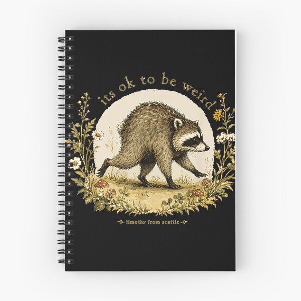 Item preview, Its Ok To Be Weird Raccoon Woodland Animal Nature Gift designed and sold by Hugosploosh.