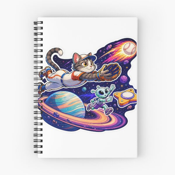 Item preview, Space Cat Alien Baseball Sticker designed and sold by Grafititee.