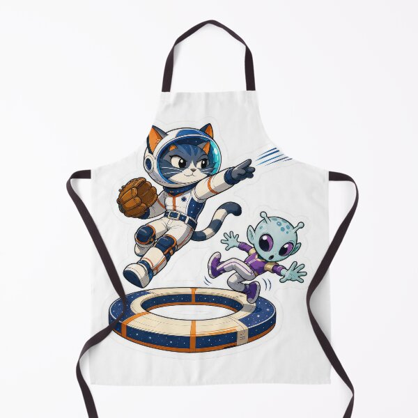 Item preview, Space Cat Alien Baseball Sticker designed and sold by Grafititee.