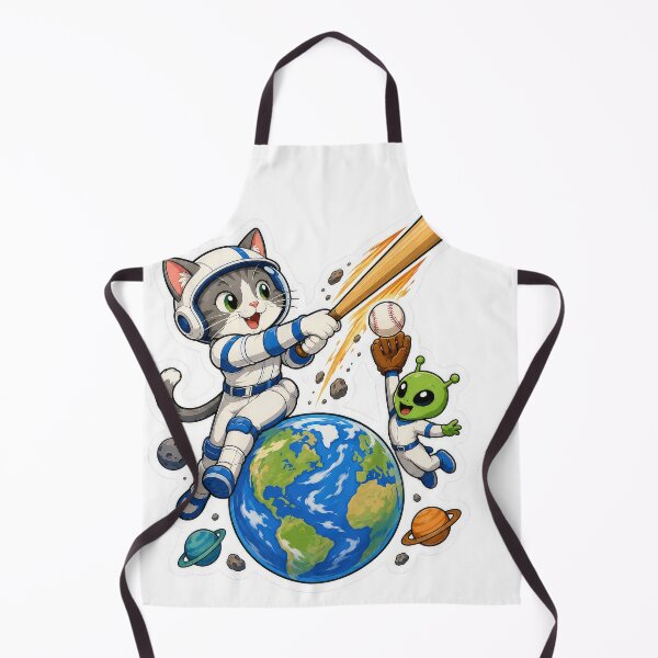 Item preview, Space Cat Alien Baseball Sticker designed and sold by Grafititee.