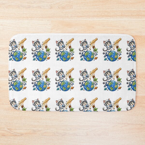 Item preview, Space Cat Alien Baseball Sticker designed and sold by Grafititee.