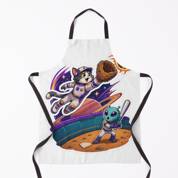 Item preview, Space Cat Alien Baseball Sticker designed and sold by Grafititee.
