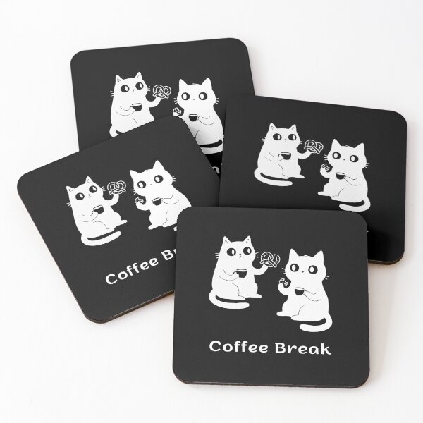 Item preview, Coffee Break | Espresso Yourself Cats | Cats Sharing Coffee designed and sold by ContigoART.