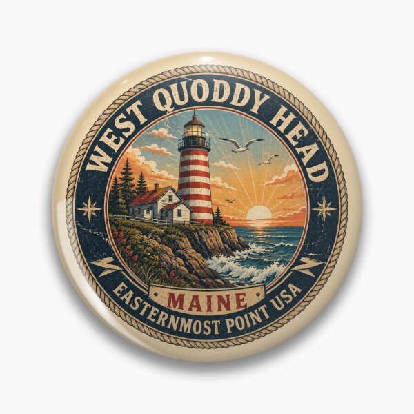 Item preview, West Quoddy Head Maine Vintage Lighthouse Shirt | Retro Coastal Travel Poster | Atlantic Ocean Lighthouse Adventure Design designed and sold by Globalcitytees.