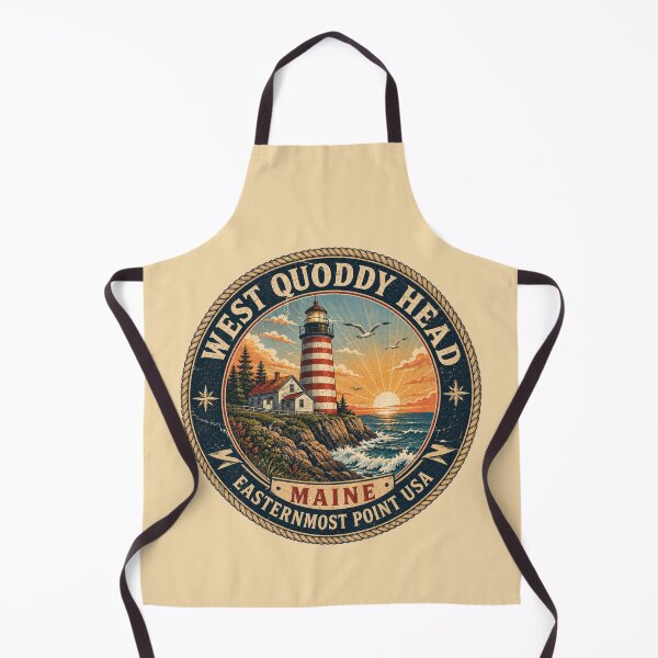 Item preview, West Quoddy Head Maine Vintage Lighthouse Shirt | Retro Coastal Travel Poster | Atlantic Ocean Lighthouse Adventure Design designed and sold by Globalcitytees.
