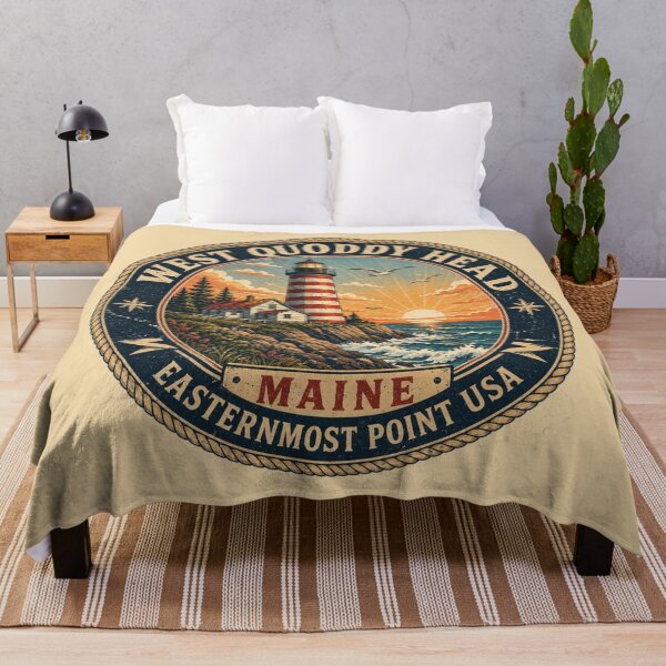 Item preview, West Quoddy Head Maine Vintage Lighthouse Shirt | Retro Coastal Travel Poster | Atlantic Ocean Lighthouse Adventure Design designed and sold by Globalcitytees.