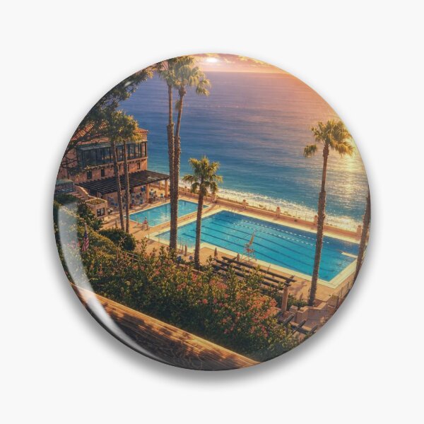 Item preview, Beautiful anime coast with palm tree designed and sold by yasushi101.