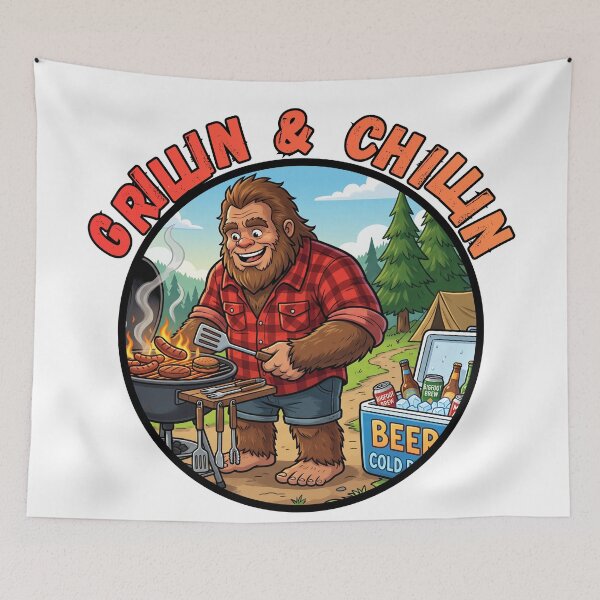 Item preview, Bigfoot BBQ - Grillin & Chillin designed and sold by Spank My Yeti.