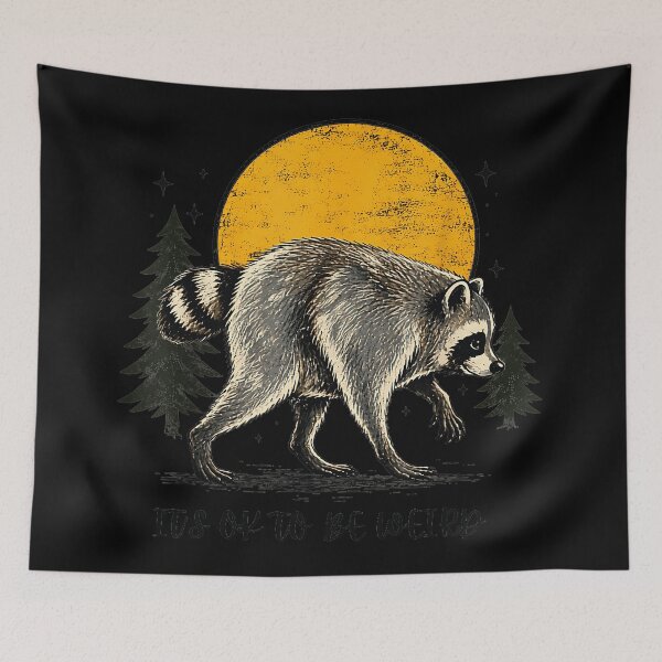 Item preview, It's Ok To Be Weird Raccoon Unique Individual Self Acceptance designed and sold by Hugosploosh.