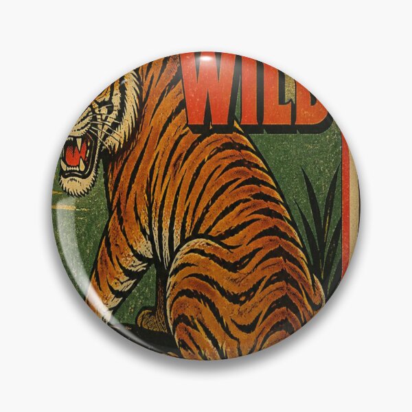 Item preview, Vintage Retro Matchbox Art Stay Wild Tiger Pop Poster designed and sold by Gameshalah's Designs Hub.