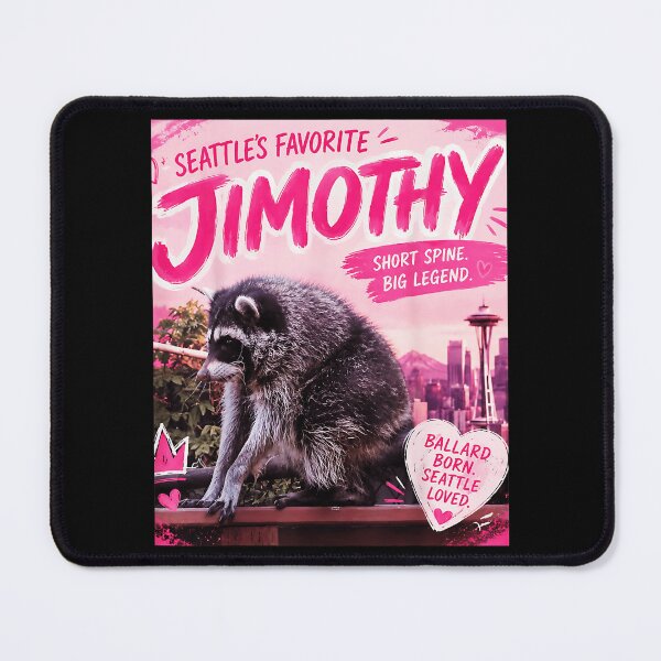 Item preview, Seattle's Favorite Jimothy Raccoon Short Spine Big Legend Ballard Born Seattle Loved Local Icon designed and sold by Hugosploosh.
