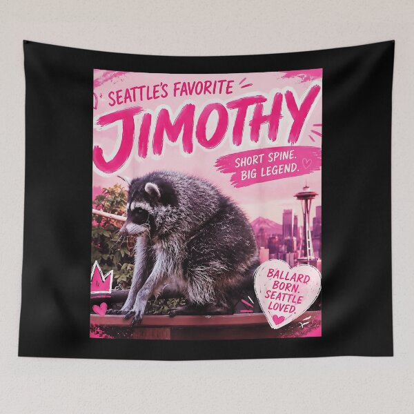 Item preview, Seattle's Favorite Jimothy Raccoon Short Spine Big Legend Ballard Born Seattle Loved Local Icon designed and sold by Hugosploosh.