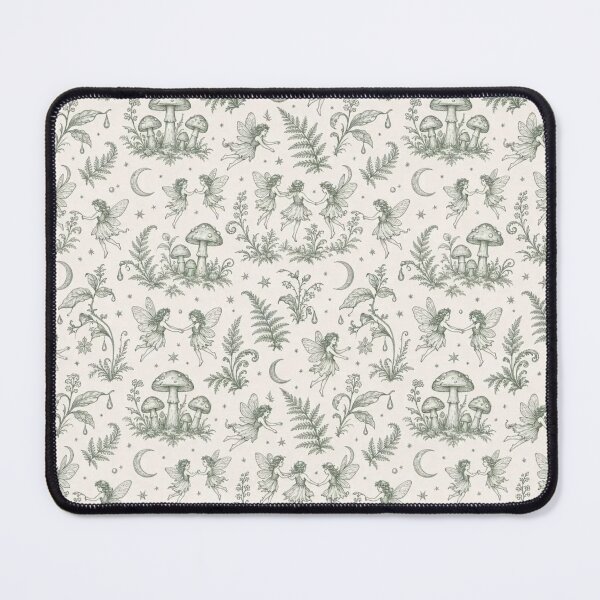Item preview, Fairycore Fairy Ring Enchanted Forest Mushroom Fae Dance Moonlit Woodland Toile designed and sold by StickyGuys.