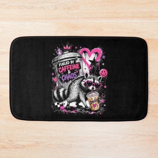 Item preview, Fueled By Caffeine & Chaos Raccoon Lover Coffee Drinker designed and sold by Hugosploosh.