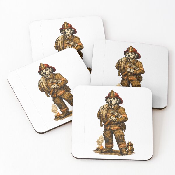 Item preview, Vintage Dalmatian firefighter designed and sold by Daily Quirk.
