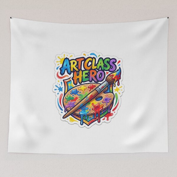 Item preview, Art Class Hero Cute Artist & Art Teacher Gift | Creative School Vinyl Decal designed and sold by MR4me.