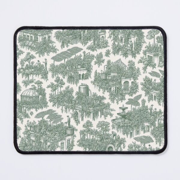 Item preview, Solarpunk Rooftop Community Garden Overgrown Green Future Hopepunk Utopia Toile designed and sold by StickyGuys.