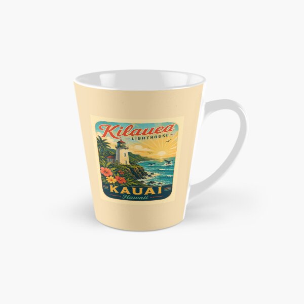 Item preview, Kilauea Lighthouse Kauai Hawaii Retro Travel Poster Shirt | Vintage Hawaiian Coastal Cliff & Pacific Ocean Vacation Design designed and sold by Globalcitytees.
