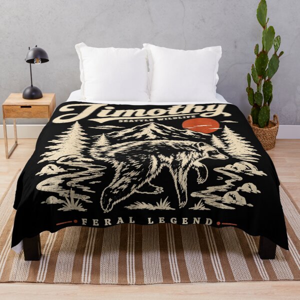 Item preview, Timothy Seattle Wildlife Feral Legend Wolf Nature Wilderness Mountains designed and sold by Hugosploosh.