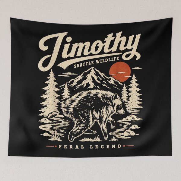 Item preview, Timothy Seattle Wildlife Feral Legend Wolf Nature Wilderness Mountains designed and sold by Hugosploosh.
