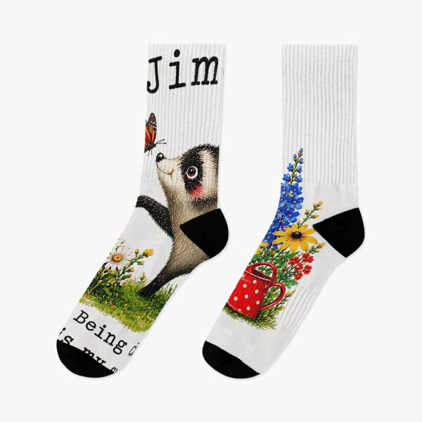 Item preview, Jimothy Being Different Is My Superpower Personalized Badger Wildflower Gift designed and sold by Hugosploosh.
