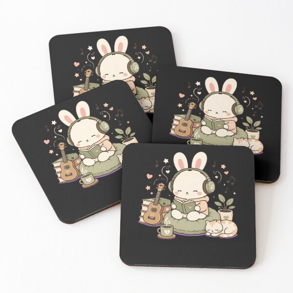 Item preview, Headphones Reading Book Cute kawaii style designed and sold by Rally Forge.