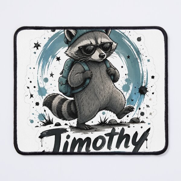 Item preview, Adventurer Raccoon Timothy with Backpack designed and sold by Jaideep Walia.
