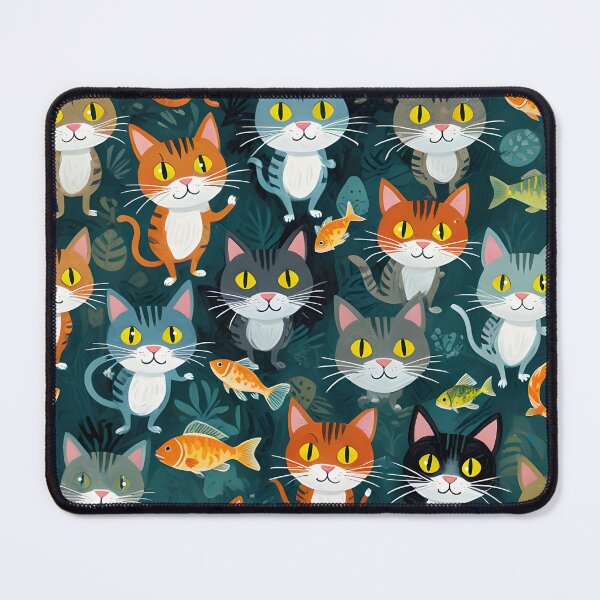 Item preview, Bright Eyed Cats and Fishy Friends designed and sold by Sharon Schwalbe.