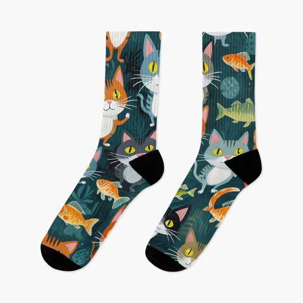 Item preview, Bright Eyed Cats and Fishy Friends designed and sold by Sharon Schwalbe.