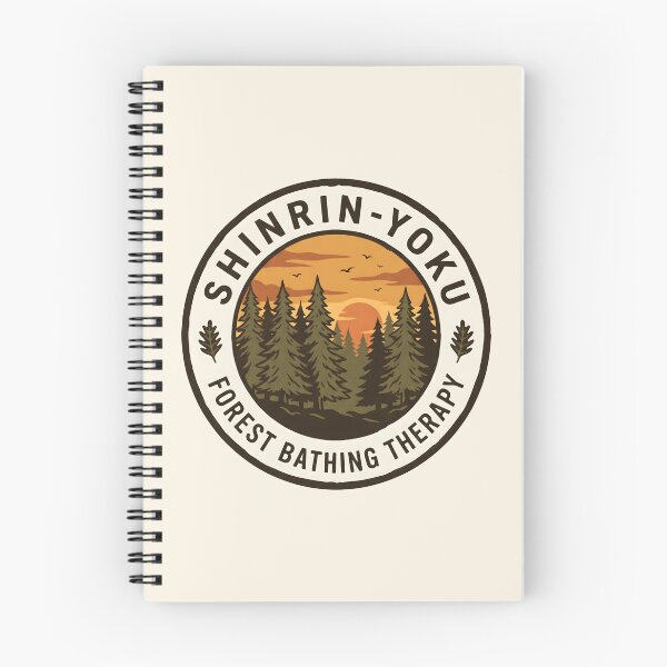 Item preview, Shinrin Yoku Forest Bathing Therapy Vintage Outdoor Badge designed and sold by SplashTastic.