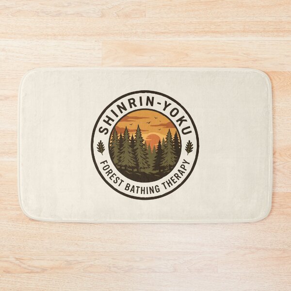 Item preview, Shinrin Yoku Forest Bathing Therapy Vintage Outdoor Badge designed and sold by SplashTastic.
