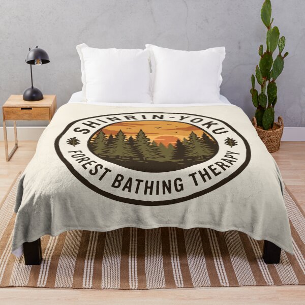 Item preview, Shinrin Yoku Forest Bathing Therapy Vintage Outdoor Badge designed and sold by SplashTastic.