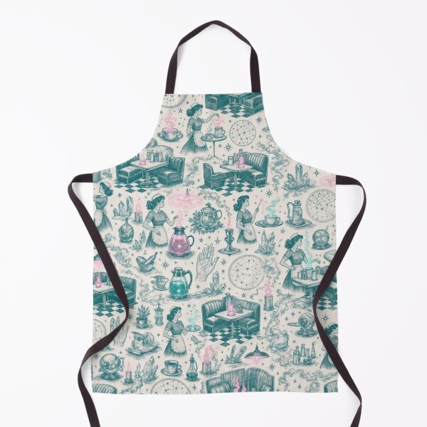 Item preview, Retro 1950s Diner Occult Cosmic Spell Checkerboard Neon Kitsch Witchy Toile designed and sold by StickyGuys.