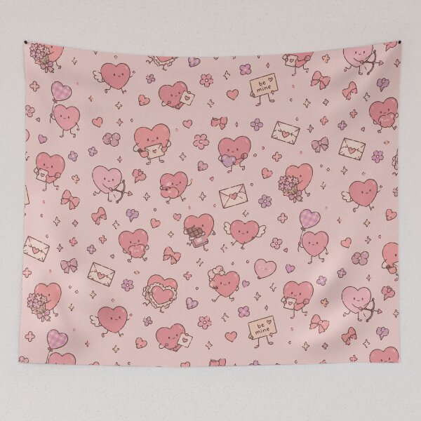 Item preview, A cute whimsical valentines day themed pattern designed and sold by ellinnur.