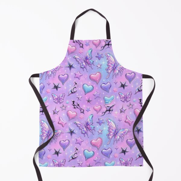 Item preview, Y2K Pastel Goth Chrome Butterfly Heart Holographic 2000s Nostalgia Cyber Fairy Toile designed and sold by StickyGuys.