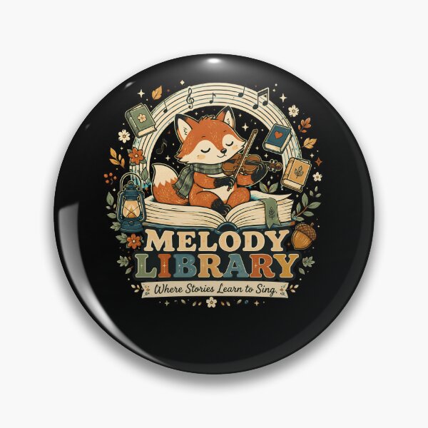Item preview, Melody Library a musical book art in a fox theme designed and sold by Rally Forge.