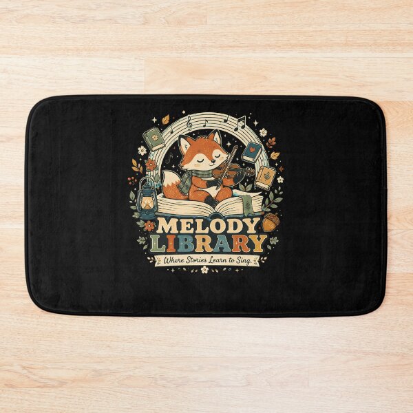 Item preview, Melody Library a musical book art in a fox theme designed and sold by Rally Forge.