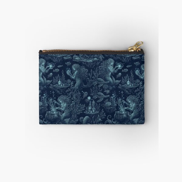 Item preview, Mermaid Witch Coven Underwater Coral Cauldron Bioluminescent Deep Sea Fantasy Toile designed and sold by StickyGuys.