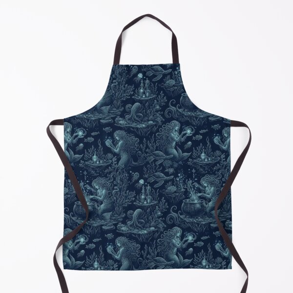 Item preview, Mermaid Witch Coven Underwater Coral Cauldron Bioluminescent Deep Sea Fantasy Toile designed and sold by StickyGuys.