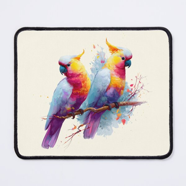 Item preview, Colorful Cookatoos Birds designed and sold by bubblyrainbow.
