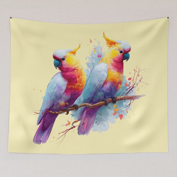 Item preview, Colorful Cookatoos Birds designed and sold by bubblyrainbow.